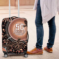 Australia NAIDOC Week Luggage Cover Happy 50th Anniversary Brown Version
