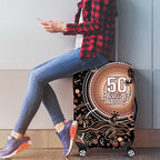 Australia NAIDOC Week Luggage Cover Happy 50th Anniversary Brown Version