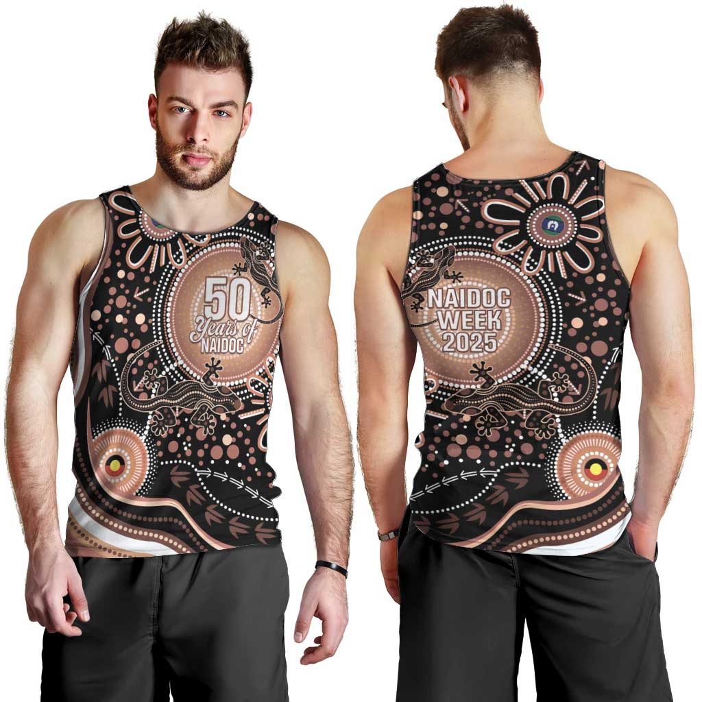 Australia NAIDOC Week Men Tank Top Happy 50th Anniversary Brown Version