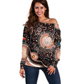 Australia NAIDOC Week Off Shoulder Sweater Happy 50th Anniversary Brown Version