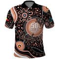 Australia NAIDOC Week Polo Shirt Happy 50th Anniversary Brown Version