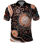 Australia NAIDOC Week Polo Shirt Happy 50th Anniversary Brown Version