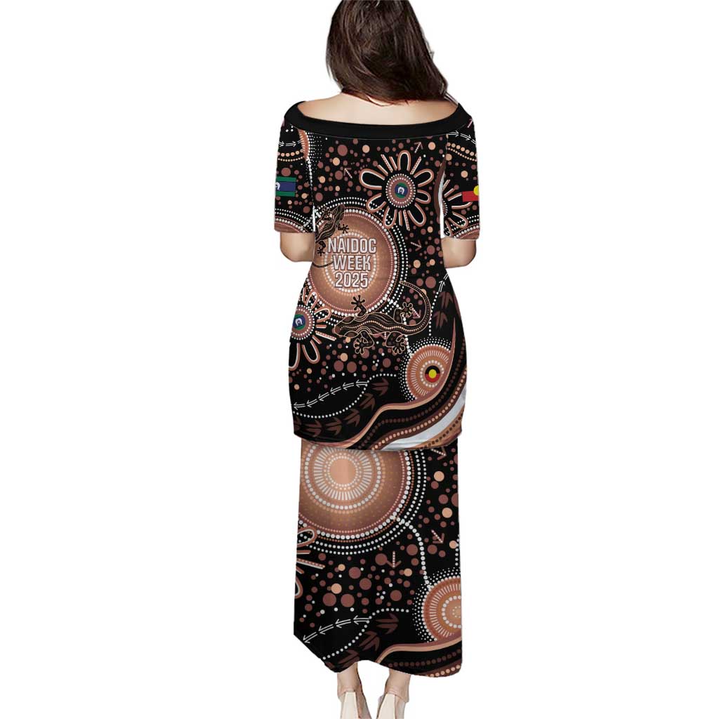 Australia NAIDOC Week Puletasi Happy 50th Anniversary Brown Version