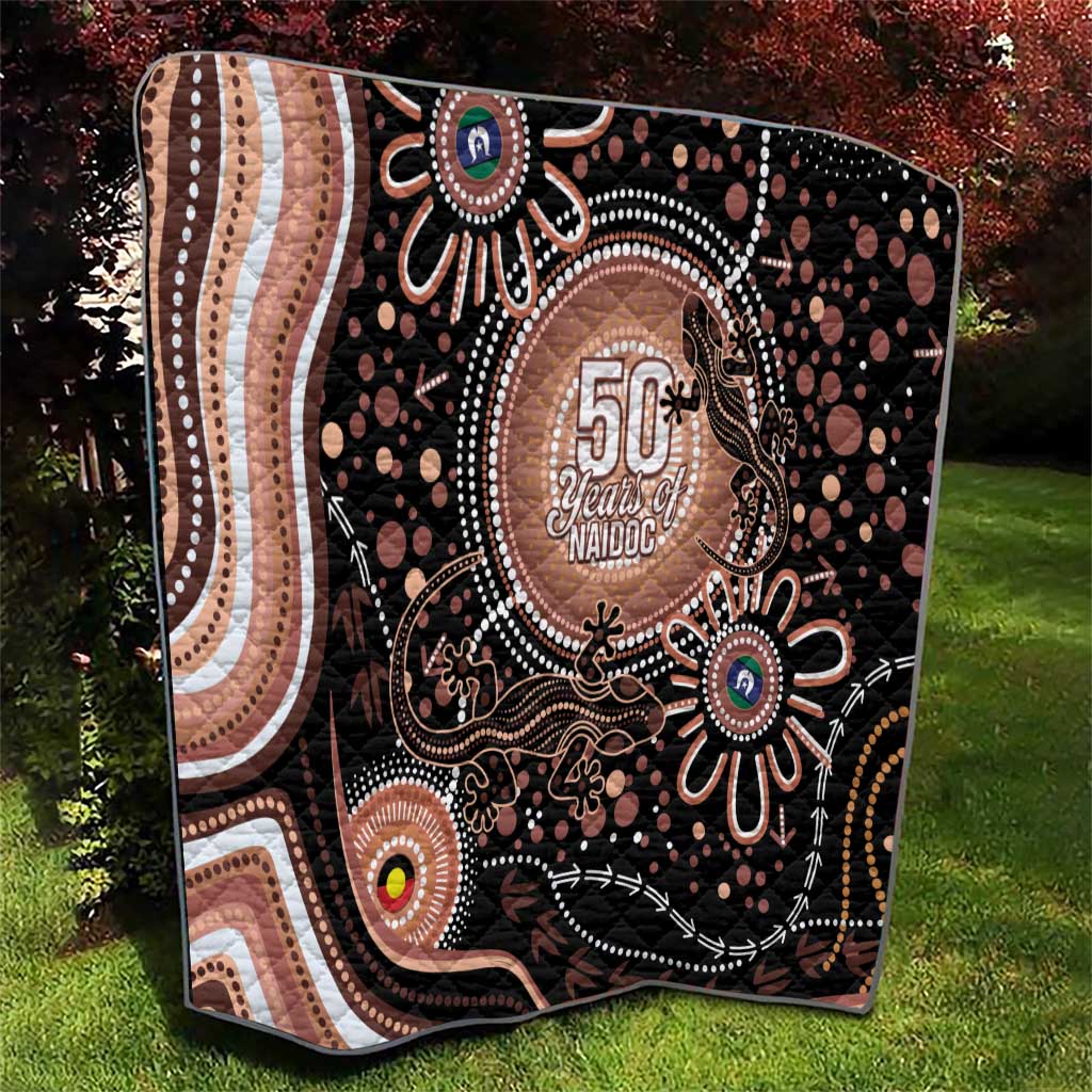 Australia NAIDOC Week Quilt Happy 50th Anniversary Brown Version