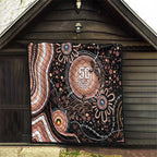 Australia NAIDOC Week Quilt Happy 50th Anniversary Brown Version