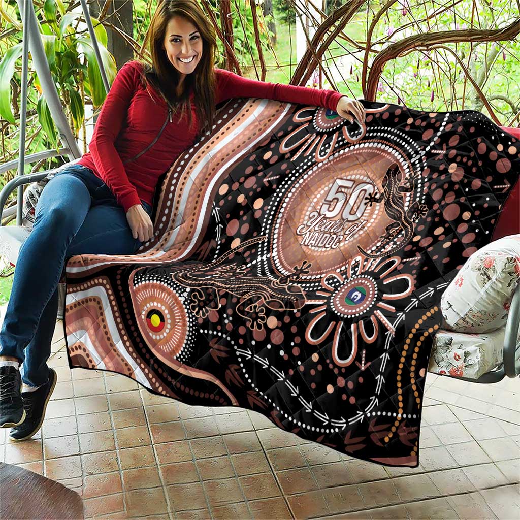 Australia NAIDOC Week Quilt Happy 50th Anniversary Brown Version