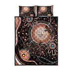 Australia NAIDOC Week Quilt Bed Set Happy 50th Anniversary Brown Version