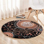 Australia NAIDOC Week Round Carpet Happy 50th Anniversary Brown Version