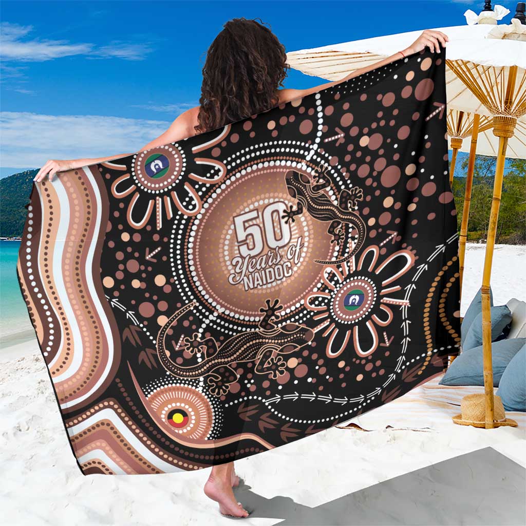 Australia NAIDOC Week Sarong Happy 50th Anniversary Brown Version