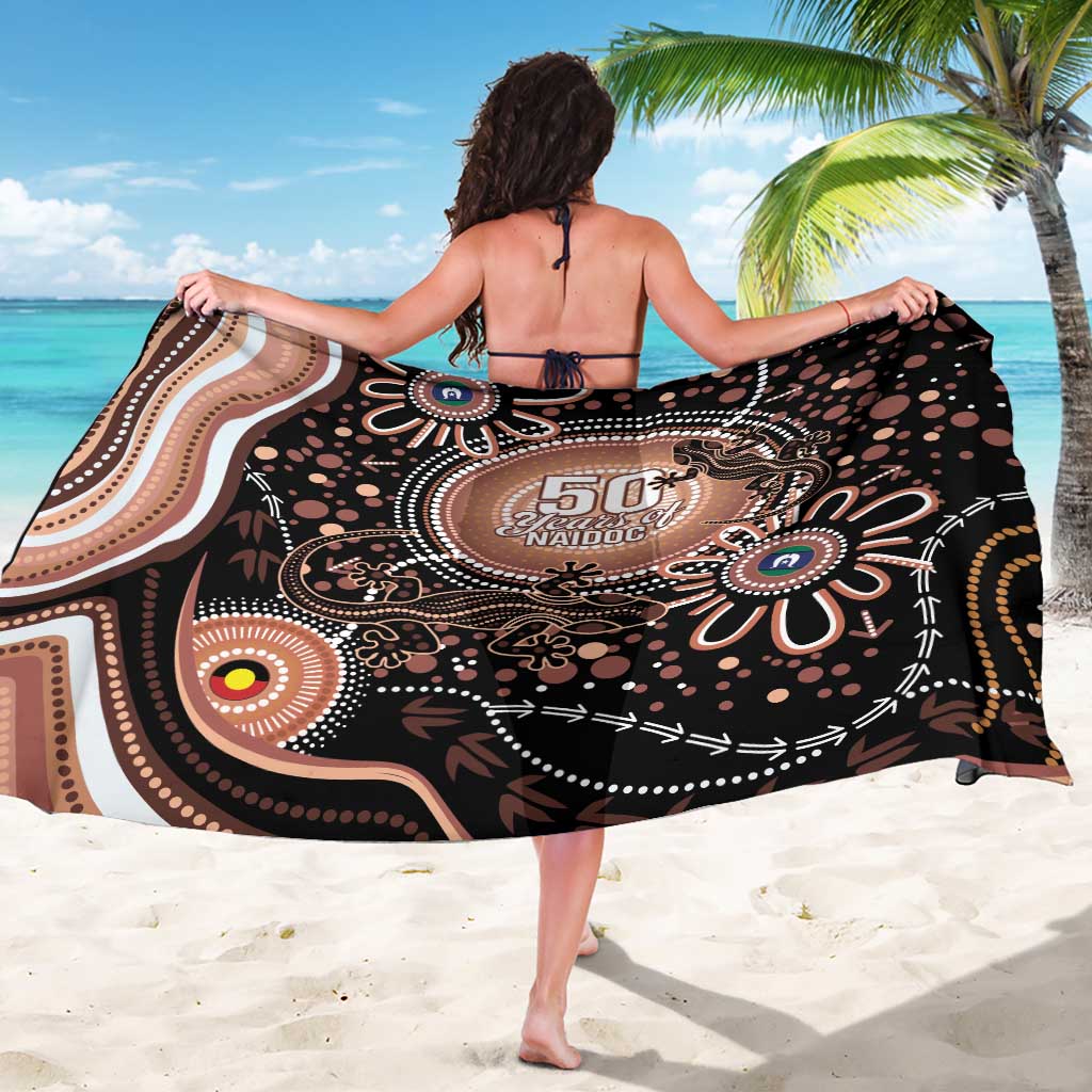 Australia NAIDOC Week Sarong Happy 50th Anniversary Brown Version