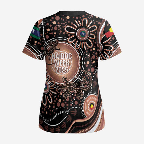 Australia NAIDOC Week Scrub Top Happy 50th Anniversary Brown Version - Aussie Hoodie