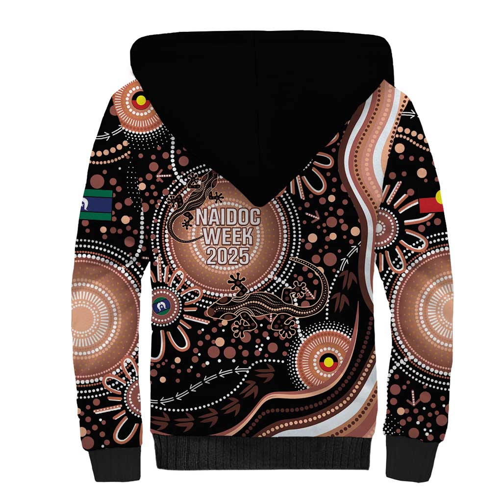 Australia NAIDOC Week Sherpa Hoodie Happy 50th Anniversary Brown Version