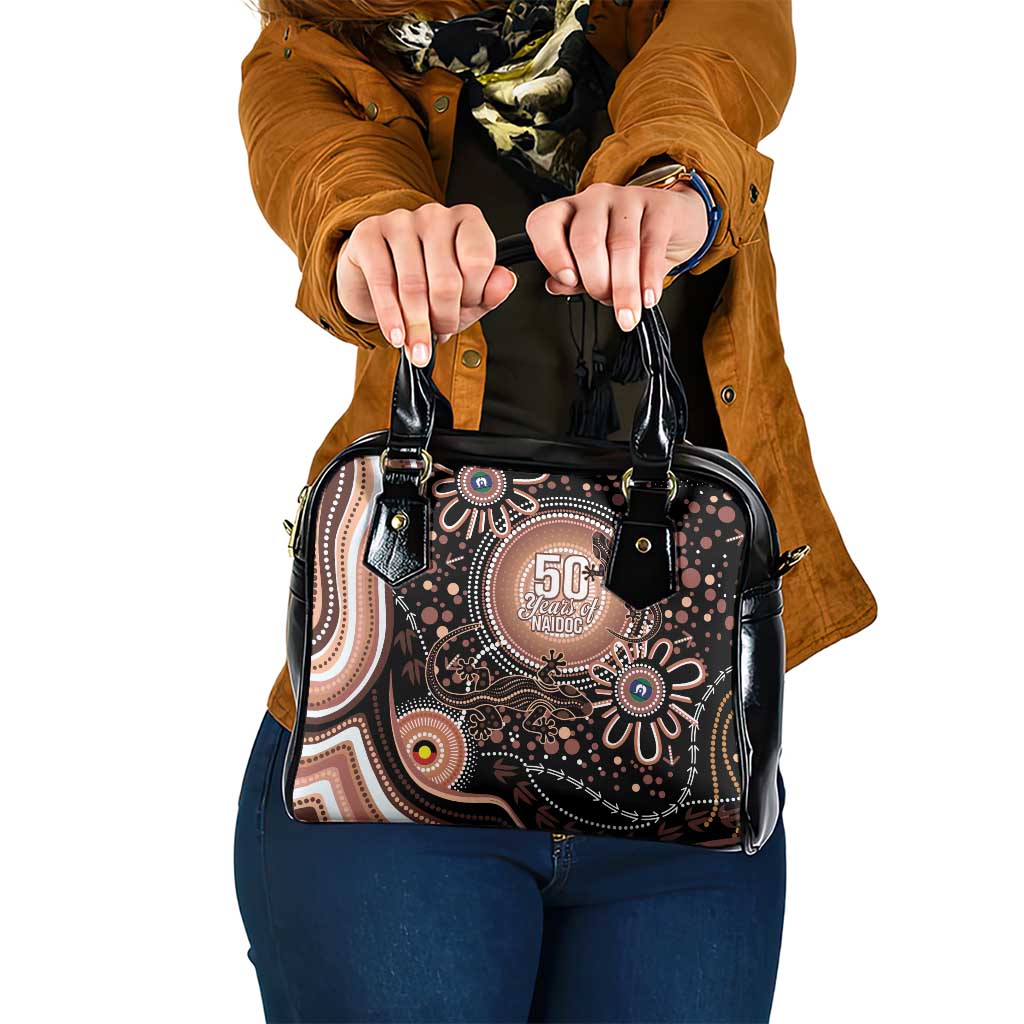 Australia NAIDOC Week Shoulder Handbag Happy 50th Anniversary Brown Version
