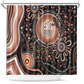 Australia NAIDOC Week Shower Curtain Happy 50th Anniversary Brown Version