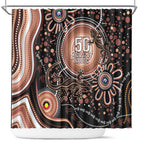 Australia NAIDOC Week Shower Curtain Happy 50th Anniversary Brown Version