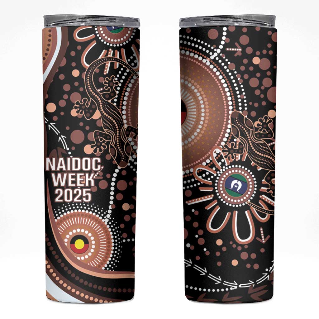 Australia NAIDOC Week Skinny Tumbler Happy 50th Anniversary Brown Version