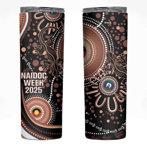 Australia NAIDOC Week Skinny Tumbler Happy 50th Anniversary Brown Version