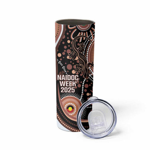 Australia NAIDOC Week Skinny Tumbler Happy 50th Anniversary Brown Version