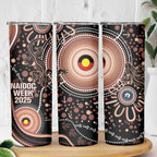 Australia NAIDOC Week Skinny Tumbler Happy 50th Anniversary Brown Version