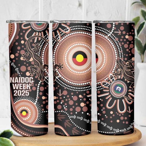 Australia NAIDOC Week Skinny Tumbler Happy 50th Anniversary Brown Version