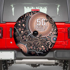 Australia NAIDOC Week Spare Tire Cover Happy 50th Anniversary Brown Version