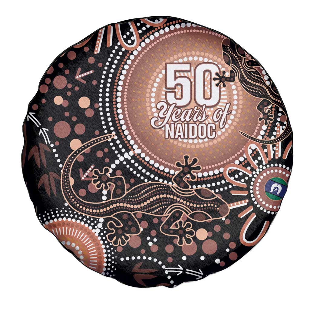 Australia NAIDOC Week Spare Tire Cover Happy 50th Anniversary Brown Version