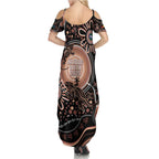 Australia NAIDOC Week Summer Maxi Dress Happy 50th Anniversary Brown Version