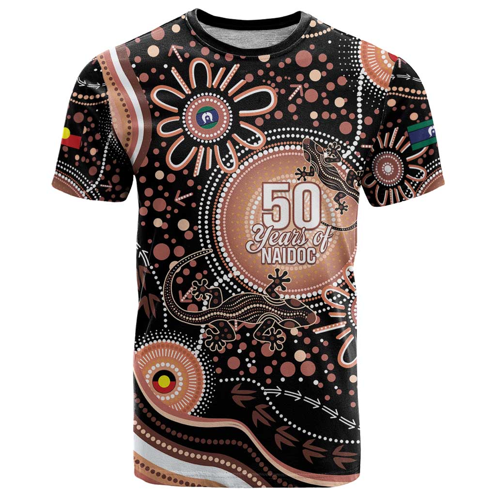 Australia NAIDOC Week T Shirt Happy 50th Anniversary Brown Version