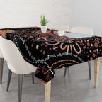 Australia NAIDOC Week Tablecloth Happy 50th Anniversary Brown Version