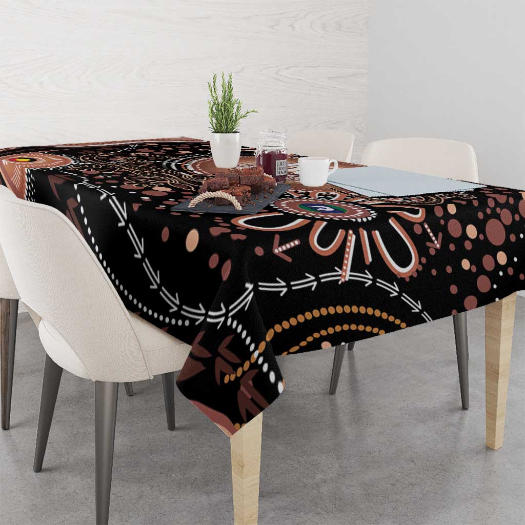 Australia NAIDOC Week Tablecloth Happy 50th Anniversary Brown Version