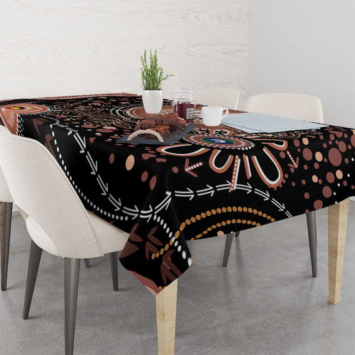 Australia NAIDOC Week Tablecloth Happy 50th Anniversary Brown Version