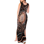 Australia NAIDOC Week Tank Maxi Dress Happy 50th Anniversary Brown Version