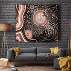 Australia NAIDOC Week Tapestry Happy 50th Anniversary Brown Version