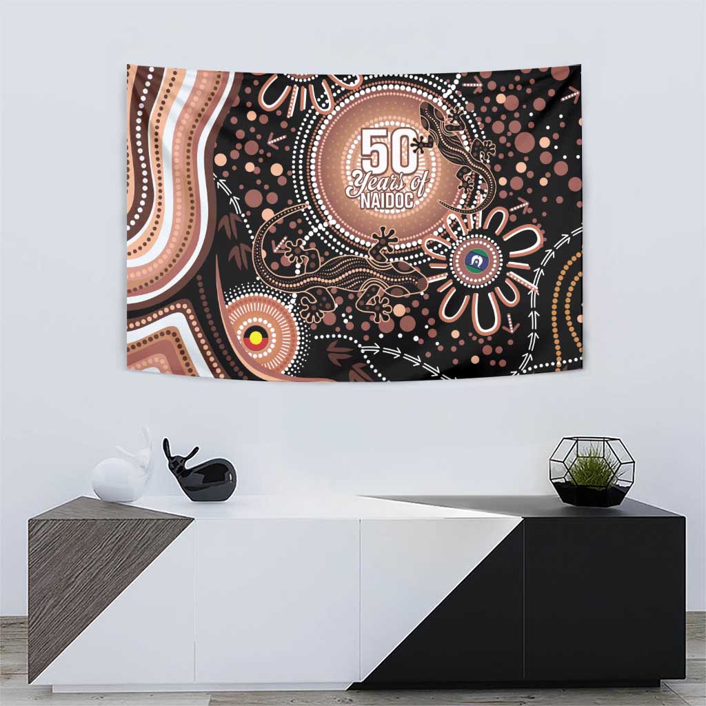 Australia NAIDOC Week Tapestry Happy 50th Anniversary Brown Version