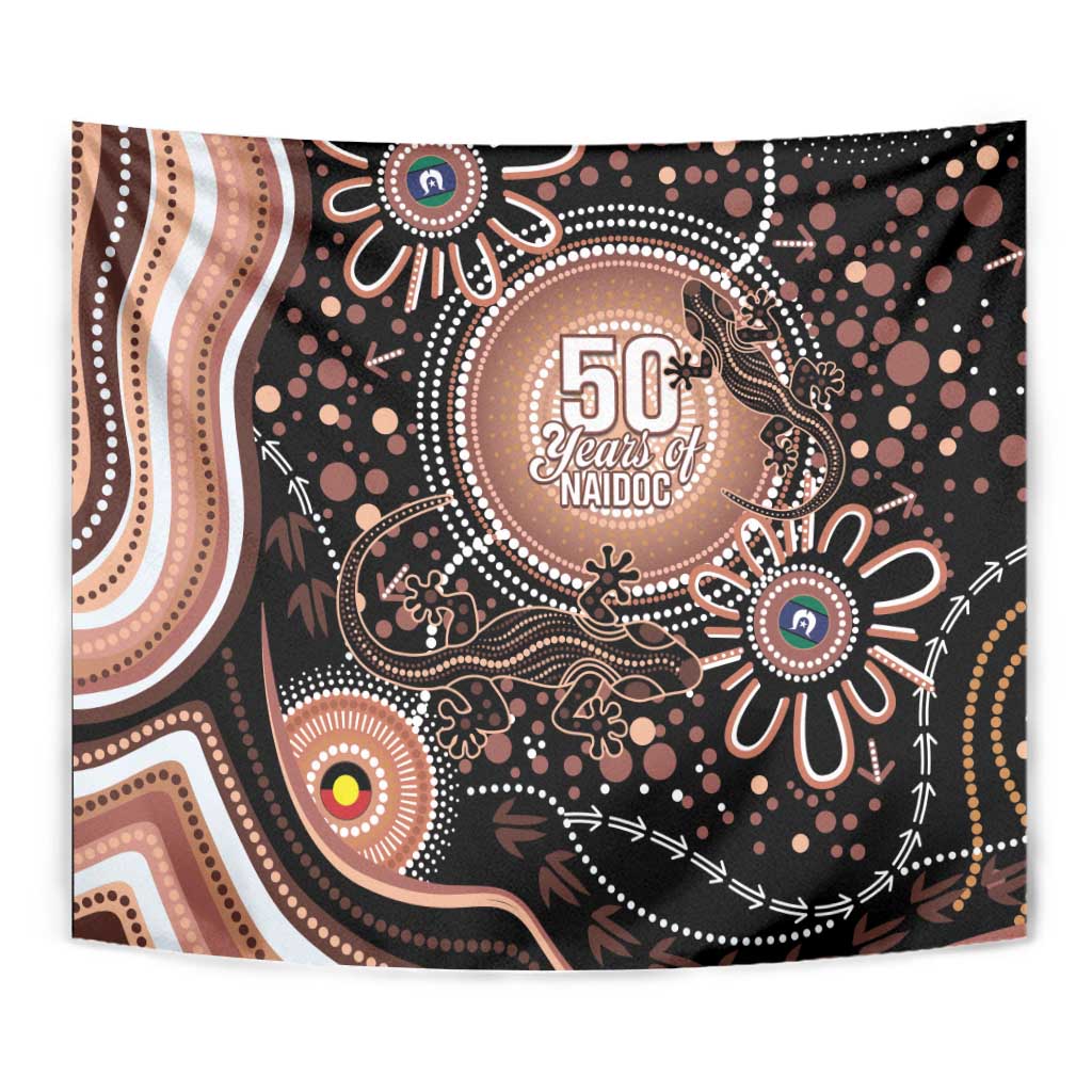 Australia NAIDOC Week Tapestry Happy 50th Anniversary Brown Version
