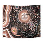 Australia NAIDOC Week Tapestry Happy 50th Anniversary Brown Version