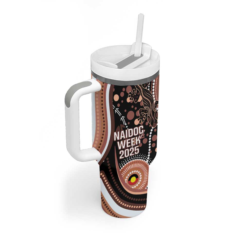 Australia NAIDOC Week Tumbler With Handle Happy 50th Anniversary Brown Version