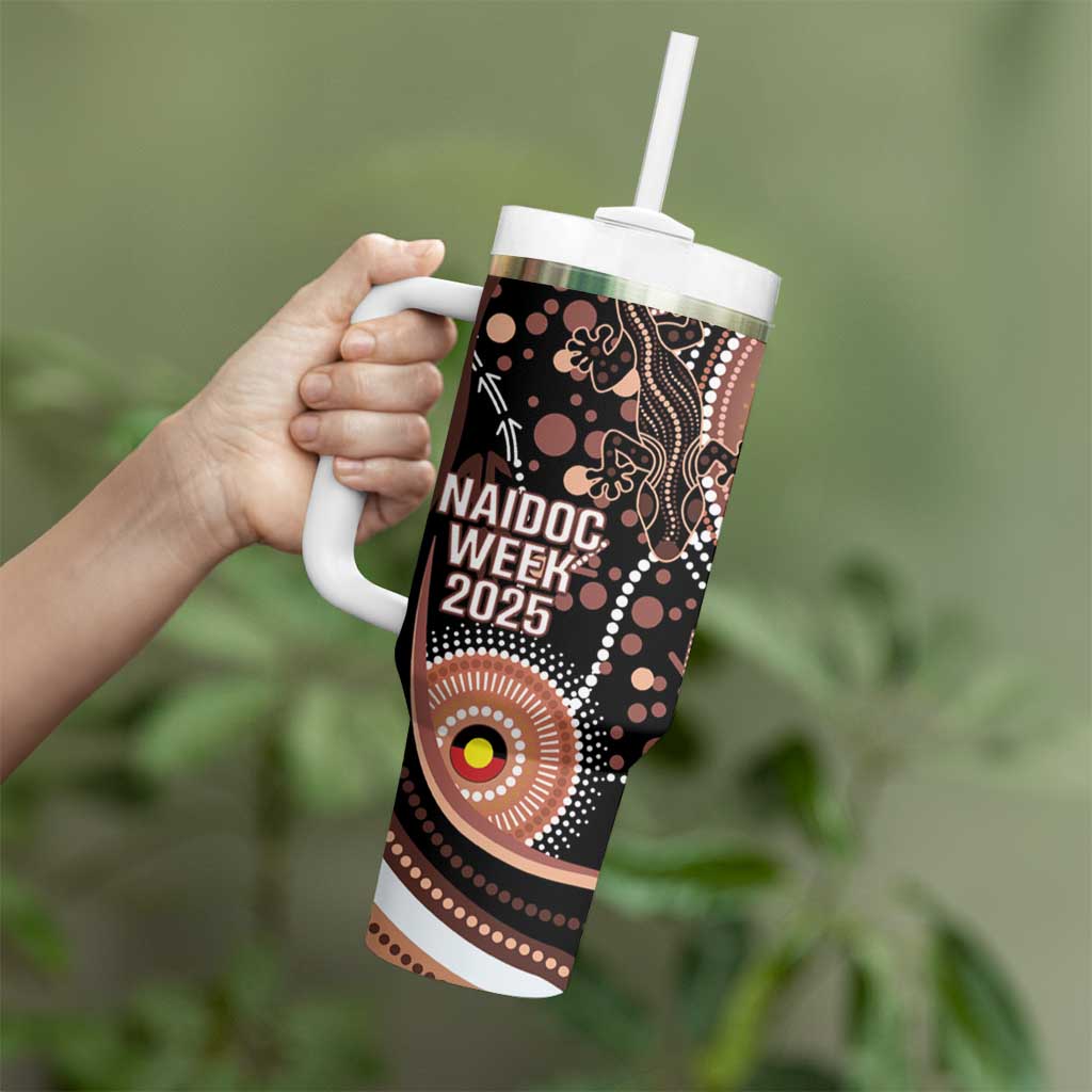 Australia NAIDOC Week Tumbler With Handle Happy 50th Anniversary Brown Version