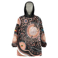 Australia NAIDOC Week Wearable Blanket Hoodie Happy 50th Anniversary Brown Version