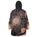 Australia NAIDOC Week Wearable Blanket Hoodie Happy 50th Anniversary Brown Version