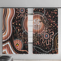 Australia NAIDOC Week Window Curtain Happy 50th Anniversary Brown Version