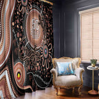 Australia NAIDOC Week Window Curtain Happy 50th Anniversary Brown Version