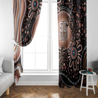 Australia NAIDOC Week Window Curtain Happy 50th Anniversary Brown Version