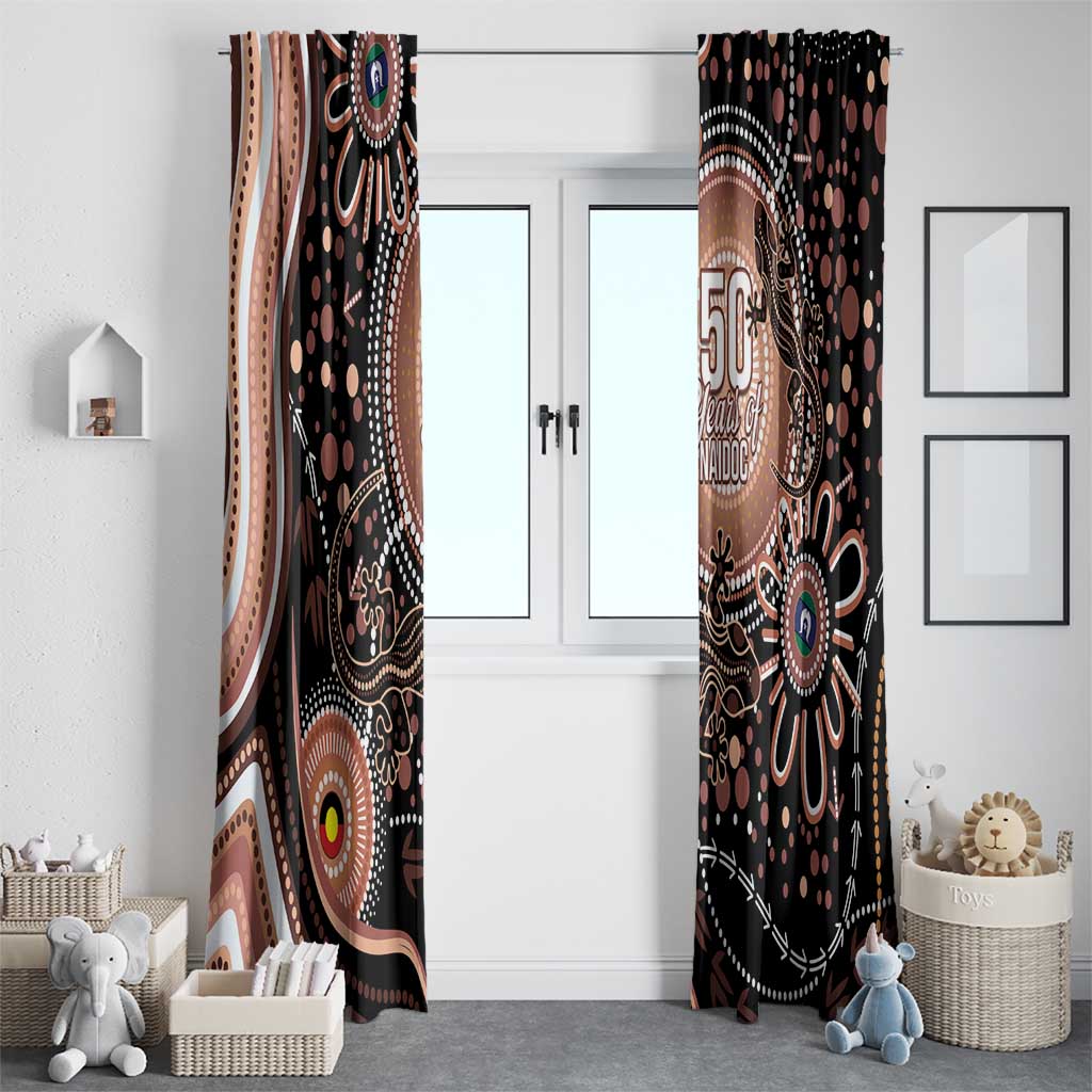 Australia NAIDOC Week Window Curtain Happy 50th Anniversary Brown Version
