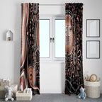 Australia NAIDOC Week Window Curtain Happy 50th Anniversary Brown Version
