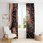 Australia NAIDOC Week Window Curtain Happy 50th Anniversary Brown Version
