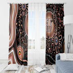 Australia NAIDOC Week Window Curtain Happy 50th Anniversary Brown Version