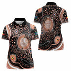 Australia NAIDOC Week Women Polo Shirt Happy 50th Anniversary Brown Version