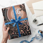 Australia NAIDOC Week Wrapping Paper Happy 50th Anniversary Brown Version - Aussie Hoodie