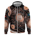 Australia NAIDOC Week Zip Hoodie Happy 50th Anniversary Brown Version